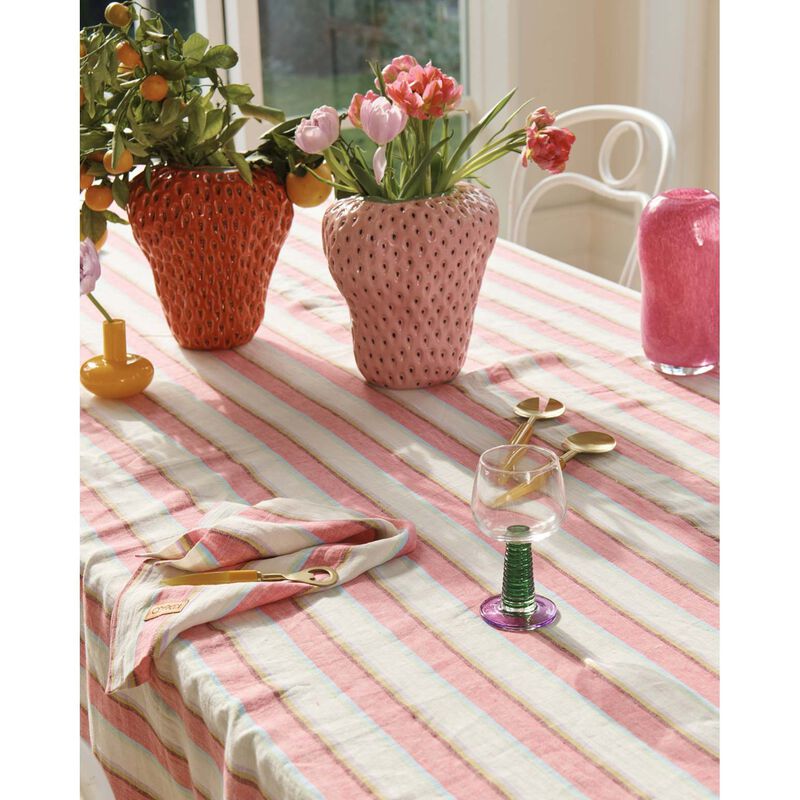 Kip&Co Rose Water Stripe Linen 4P Napkin Set image number 1